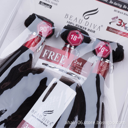 Wholesale Cheap Natural Human Virgin Indian Remy Hair With Closure